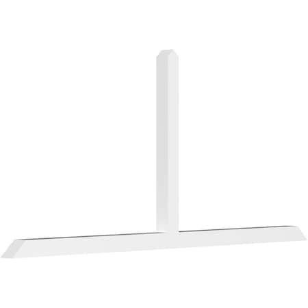 Ekena Millwork Portland Architectural Grade PVC Gable Bracket, 108"W x 49 1/2"H x 4"D x 4"F, 11/12 Pitch GBP108X50X0404POR00